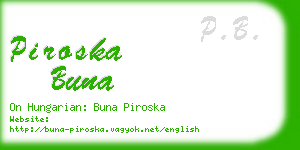 piroska buna business card